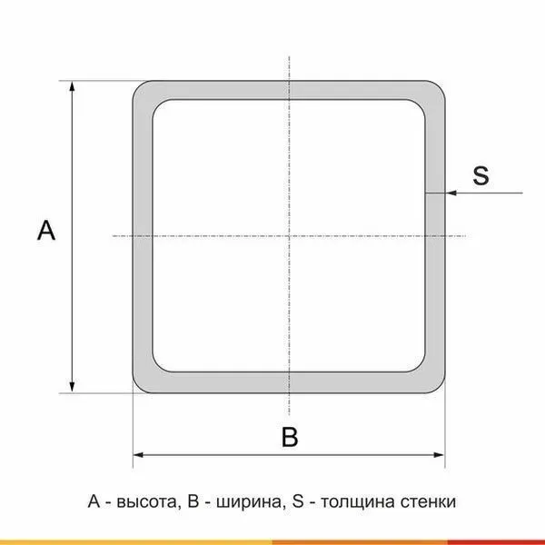 Труба профильная 40х40х3 Ст3пс ГОСТ 13663-86 - 1